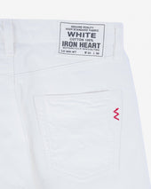 13.5oz Denim Slim Straight Cut Jeans - White