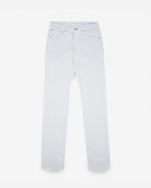 13.5oz Denim Slim Straight Cut Jeans - White