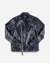 Japanese Horsehide Double Motorcycle Jacket - Black