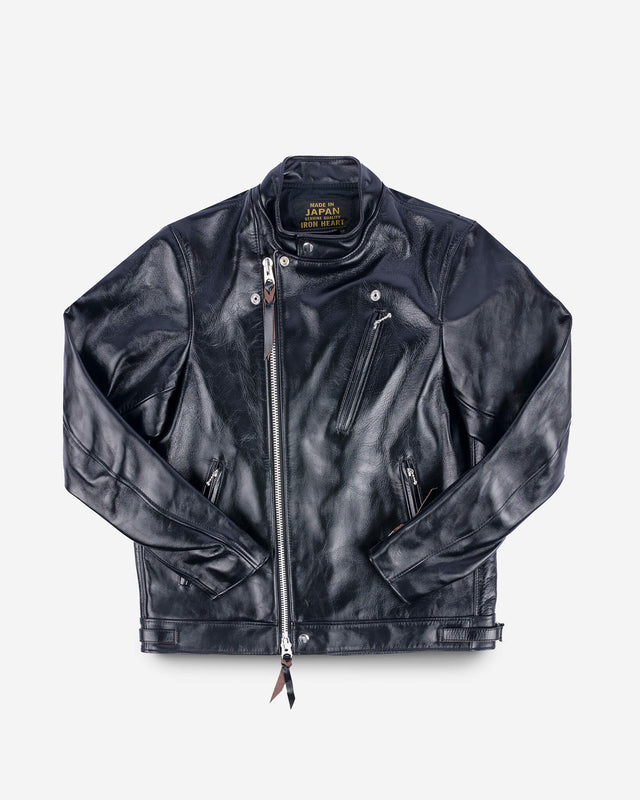 Japanese Horsehide Double Motorcycle Jacket - Black