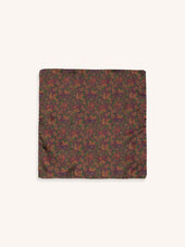 Pocket Square in Green Paisley Silk