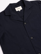 Stac Blazer in Navy Check Organic Cotton