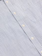 Raeburn Button Down Shirt in Blue Stripe Slub Organic Cotton