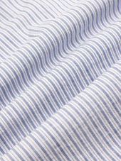 Raeburn Button Down Shirt in Blue Stripe Slub Organic Cotton