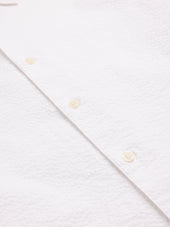 Dirleton Shirt in White Stretch Seersucker