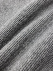 Bute Vest in Light Grey Ribbed Fleece
