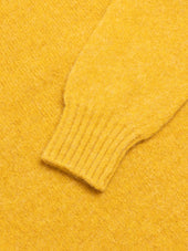 Brushed Shetland Crew in Nugget Lambswool