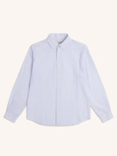 Dirleton Shirt in Blue Pinstripe Seersucker