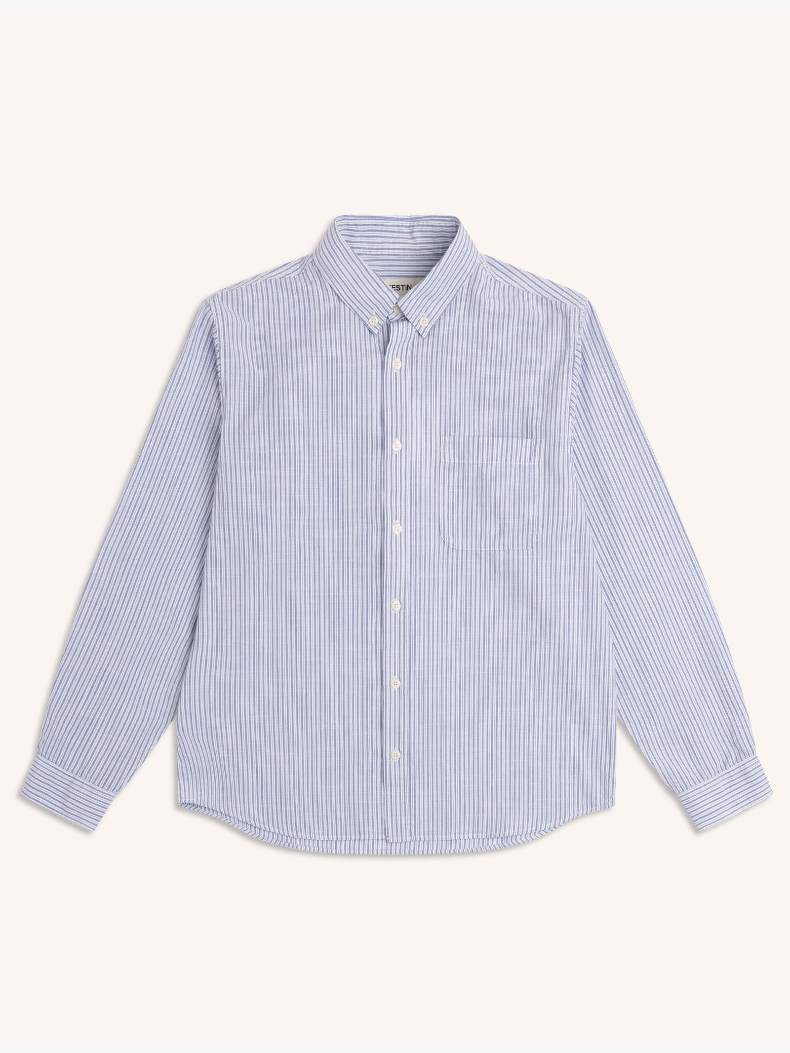 Raeburn Button Down Shirt In Stripe Slub Organic Cotton