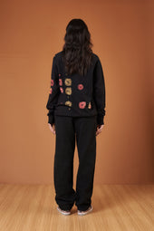 Unisex Drawstring Textured Trousers