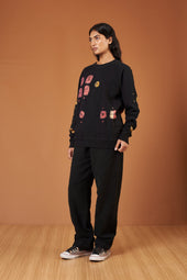 Unisex Drawstring Textured Trousers