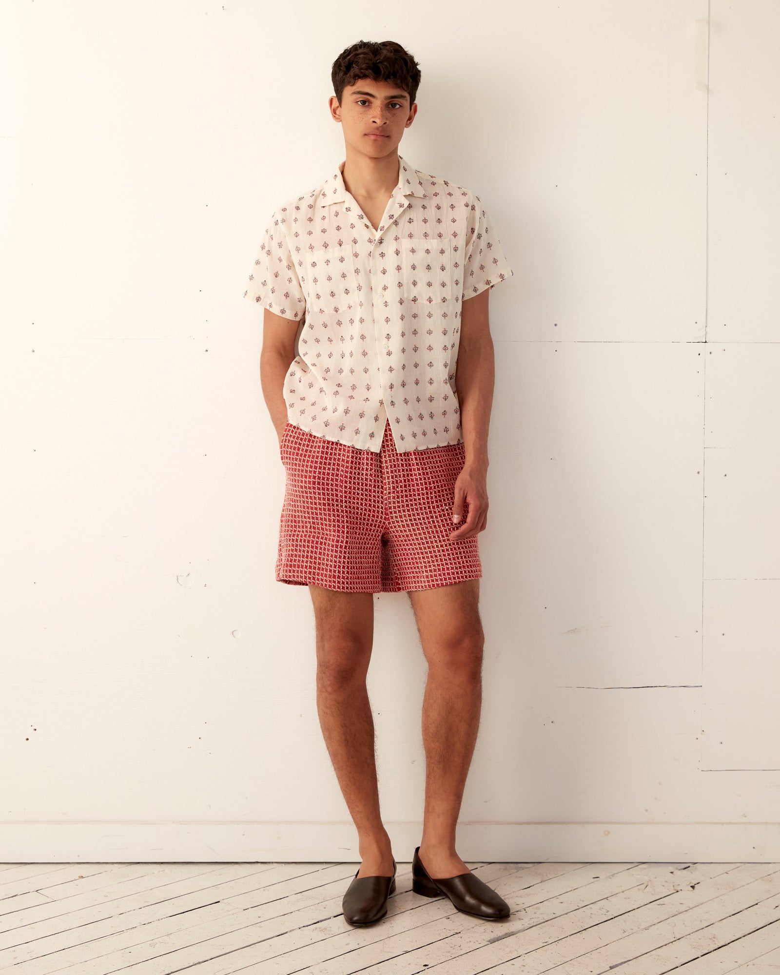 Duo Waffle Shorts Red