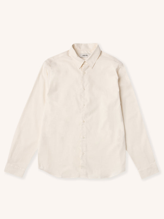 Dirleton Shirt in Ecru Lightweight Nep