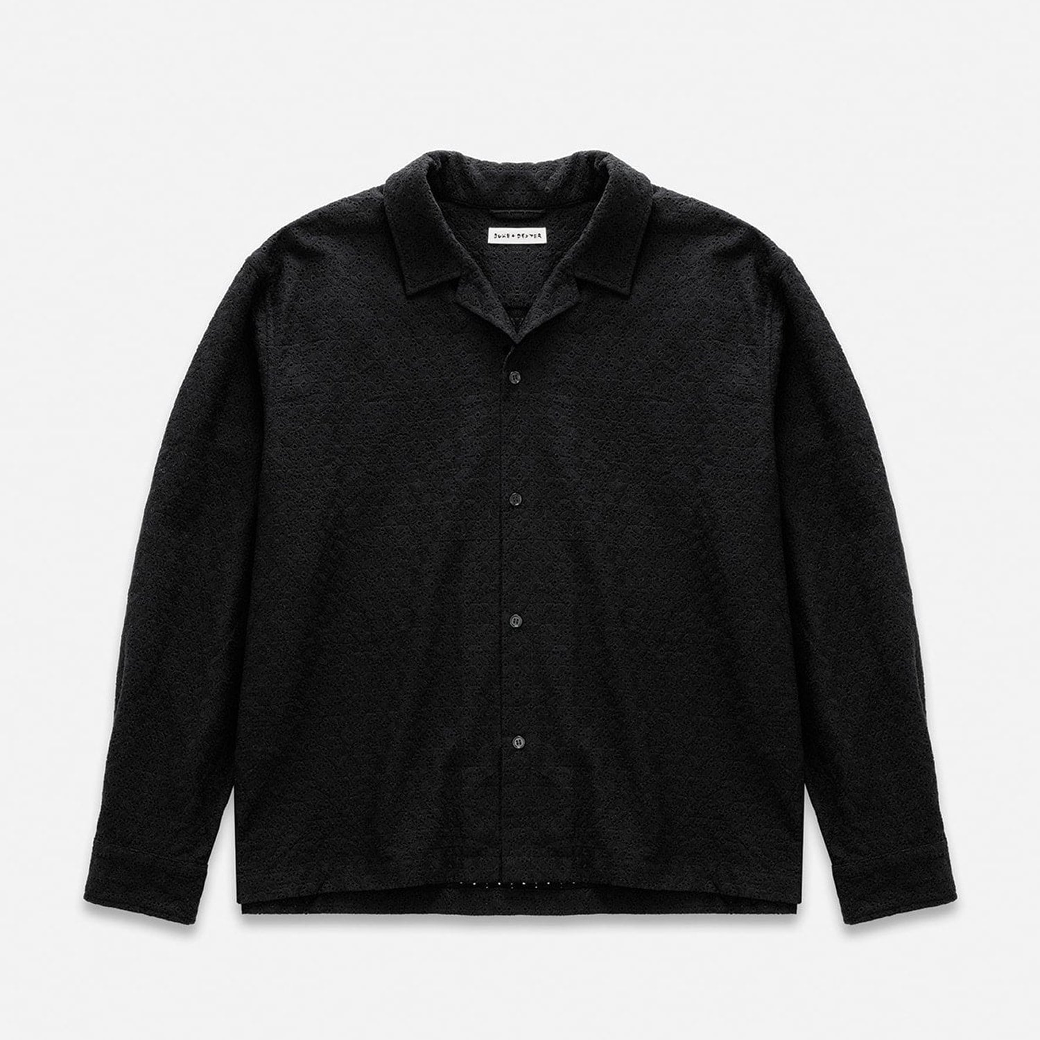 Duke Black Crochet Shirt
