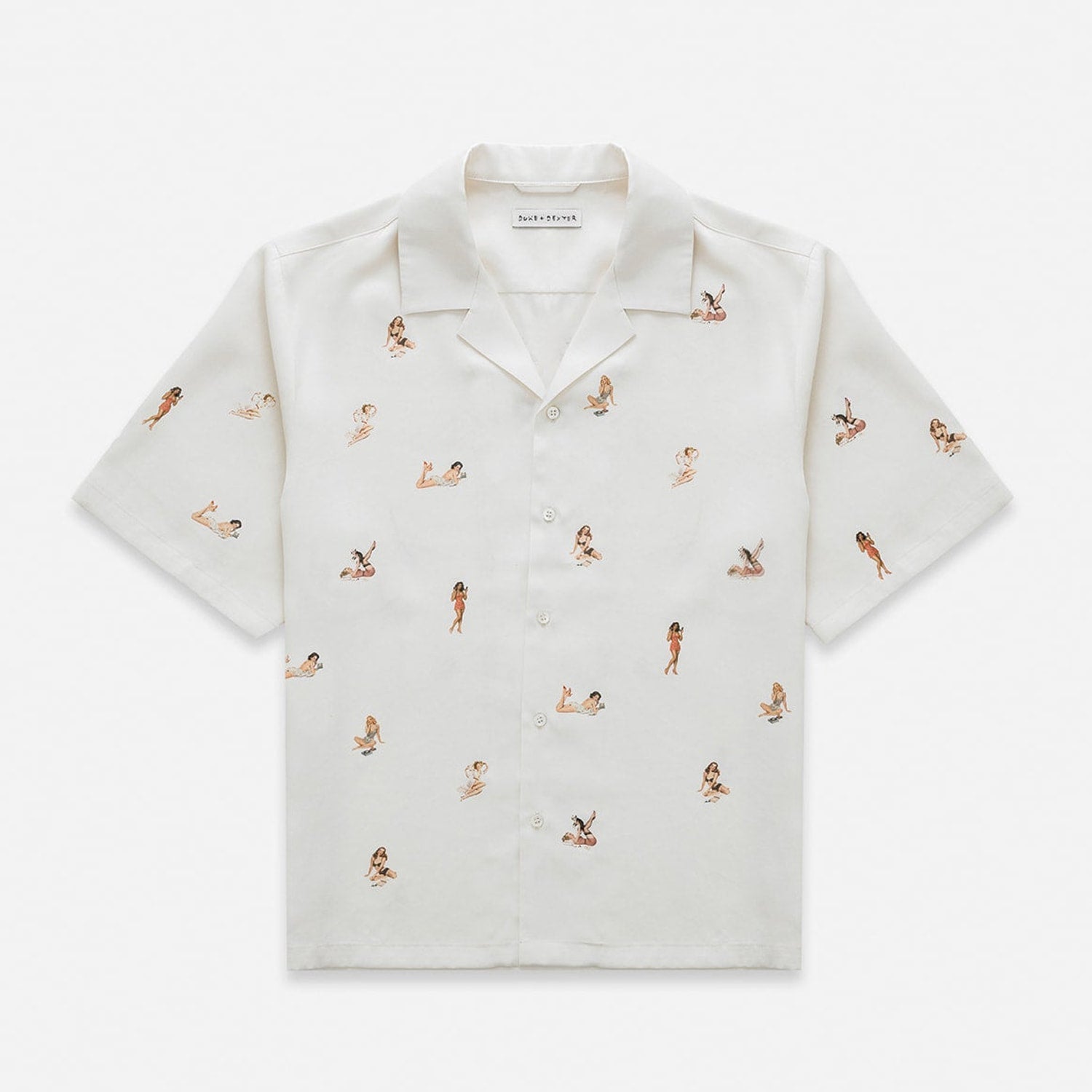 Pin Up Antique White Short Sleeve Shirt