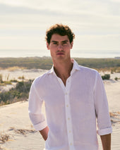 Men's Cannes Linen Shirt White