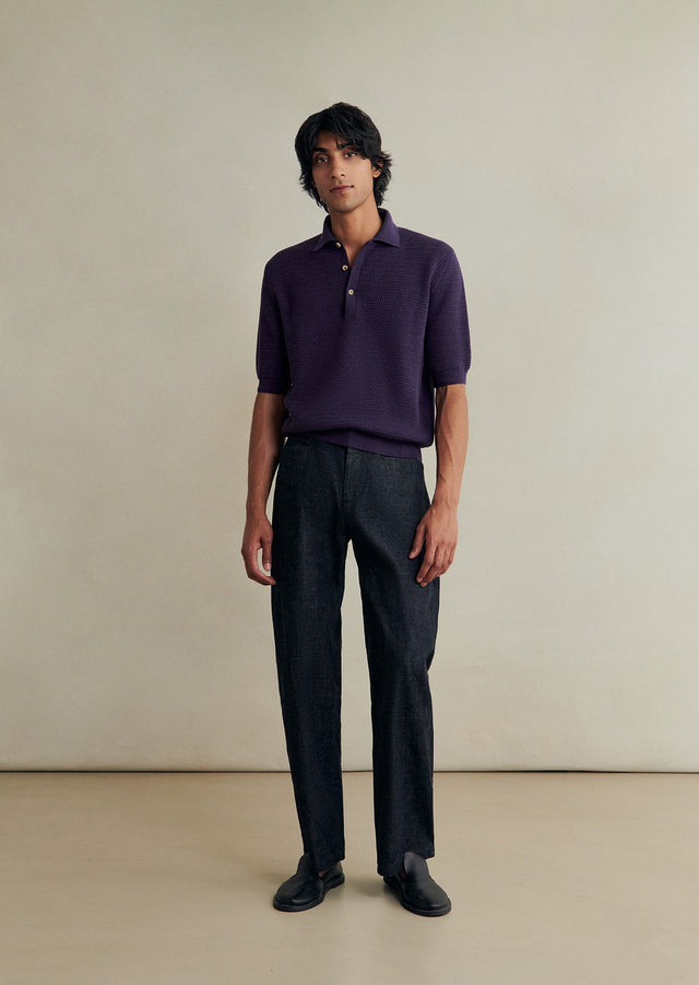 Honeycomb Knit Polo