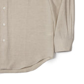 Artist Shirt In Undyed Cotton And Hemp Gabardine
