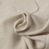 Artist Shirt In Undyed Cotton And Hemp Gabardine