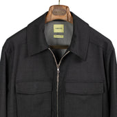 Student Jacket In Anthracite Prince Of Wales Tropical Wool