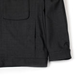 Student Jacket In Anthracite Prince Of Wales Tropical Wool