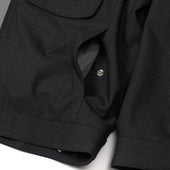 Student Jacket In Anthracite Prince Of Wales Tropical Wool