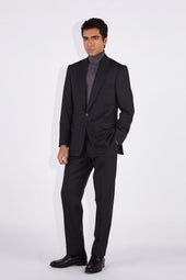 Haiden Grey Notch Lapel Wool Suit