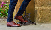 Deene Rosewood Calf Weave