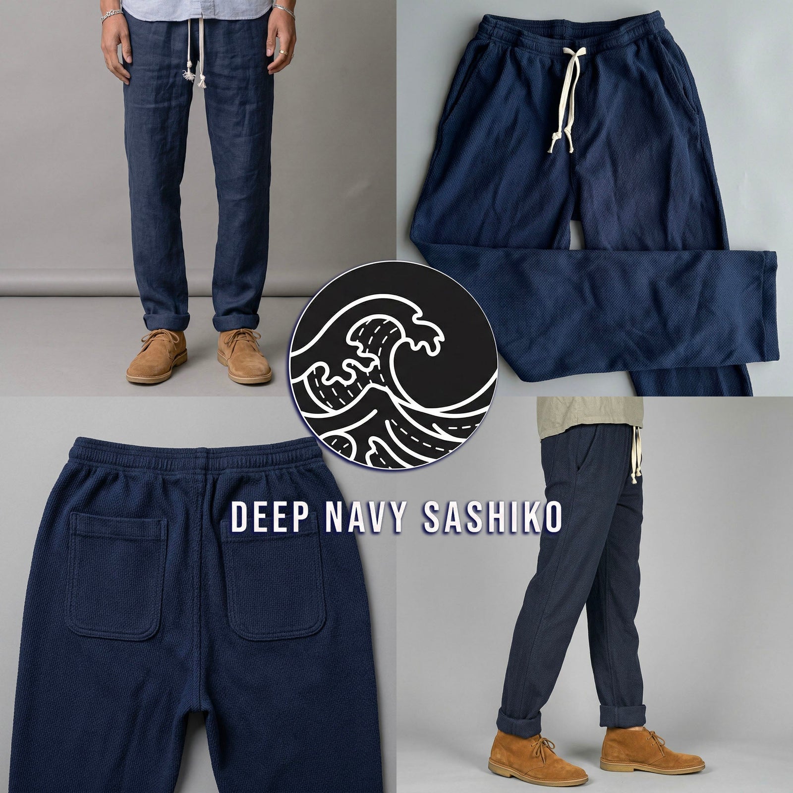 Laidback Pant Deep Sashiko Project May Shipment