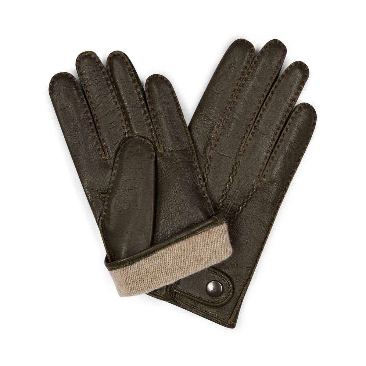 Deerskin Gloves With Cashmere Lining In