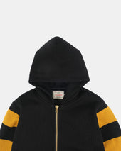 Full Throttle Striped Moto Hoodie Old Gold
