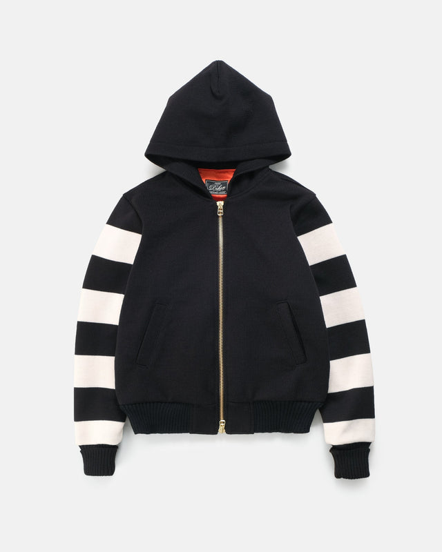 Full Throttle Striped Moto Hoodie