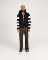 Full Throttle Striped Moto Hoodie