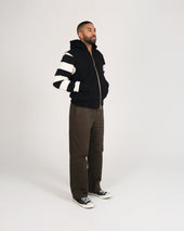 Full Throttle Striped Moto Hoodie