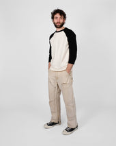 Heavy Duty Baseball Tee 2 Tone Natural