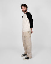 Heavy Duty Baseball Tee 2 Tone Natural