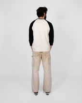 Heavy Duty Baseball Tee 2 Tone Natural