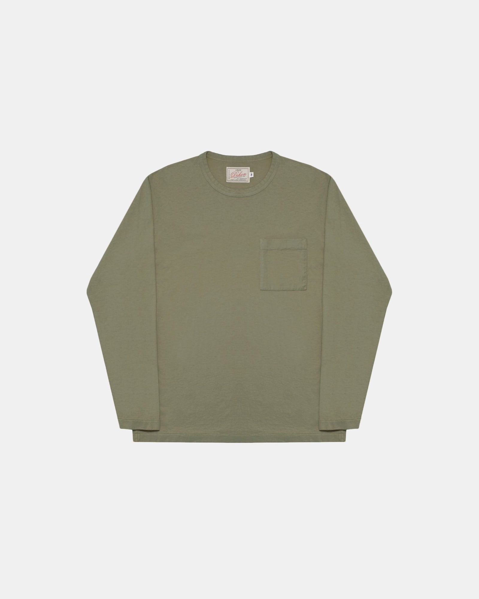 Heavy Duty Long Sleeve Tee Single Pocket Fatigue