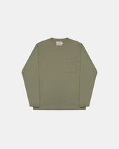 Heavy Duty Long Sleeve Tee Single Pocket Fatigue