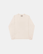 Heavy Duty Long Sleeve Tee - Non Pocket w/ Cuff - Natural