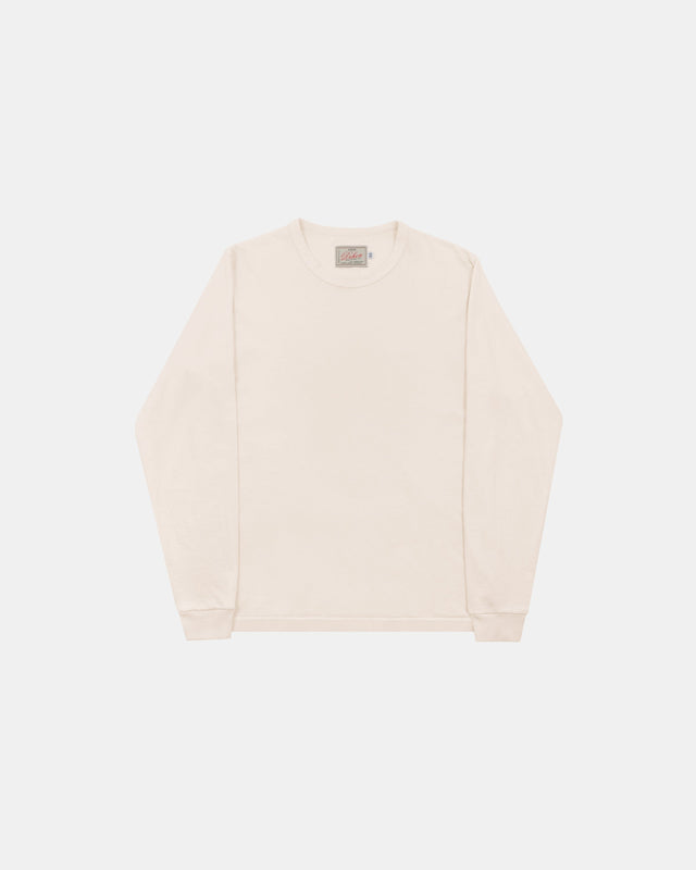 Heavy Duty Long Sleeve Tee - Non Pocket w/ Cuff - Natural