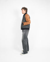 Raglan Varsity Jacket Granite Black Antique