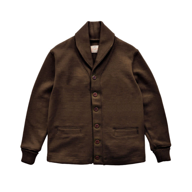 Shawl Sweater Coat - Brown Wool