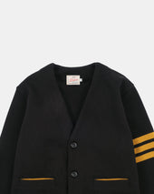 Slouchy Varsity Cardigan Old Gold