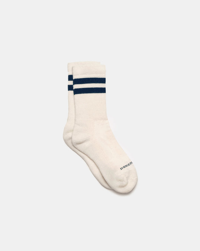 Heavy Duty Wool Socks Off White Navy
