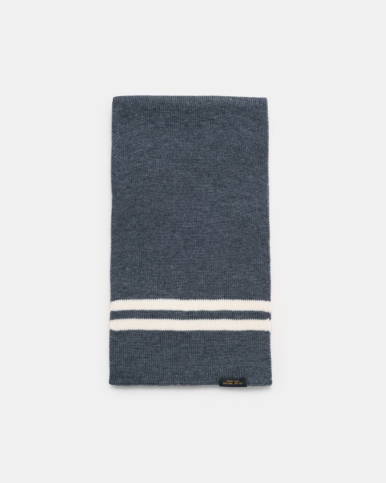 Striped Wool Scarf Charcoal