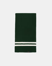 Striped Wool Scarf Pine Off White