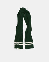 Striped Wool Scarf Pine Off White