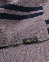 Striped Wool Scarf Smoke