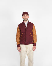 Varsity Jacket Navy Scarlet